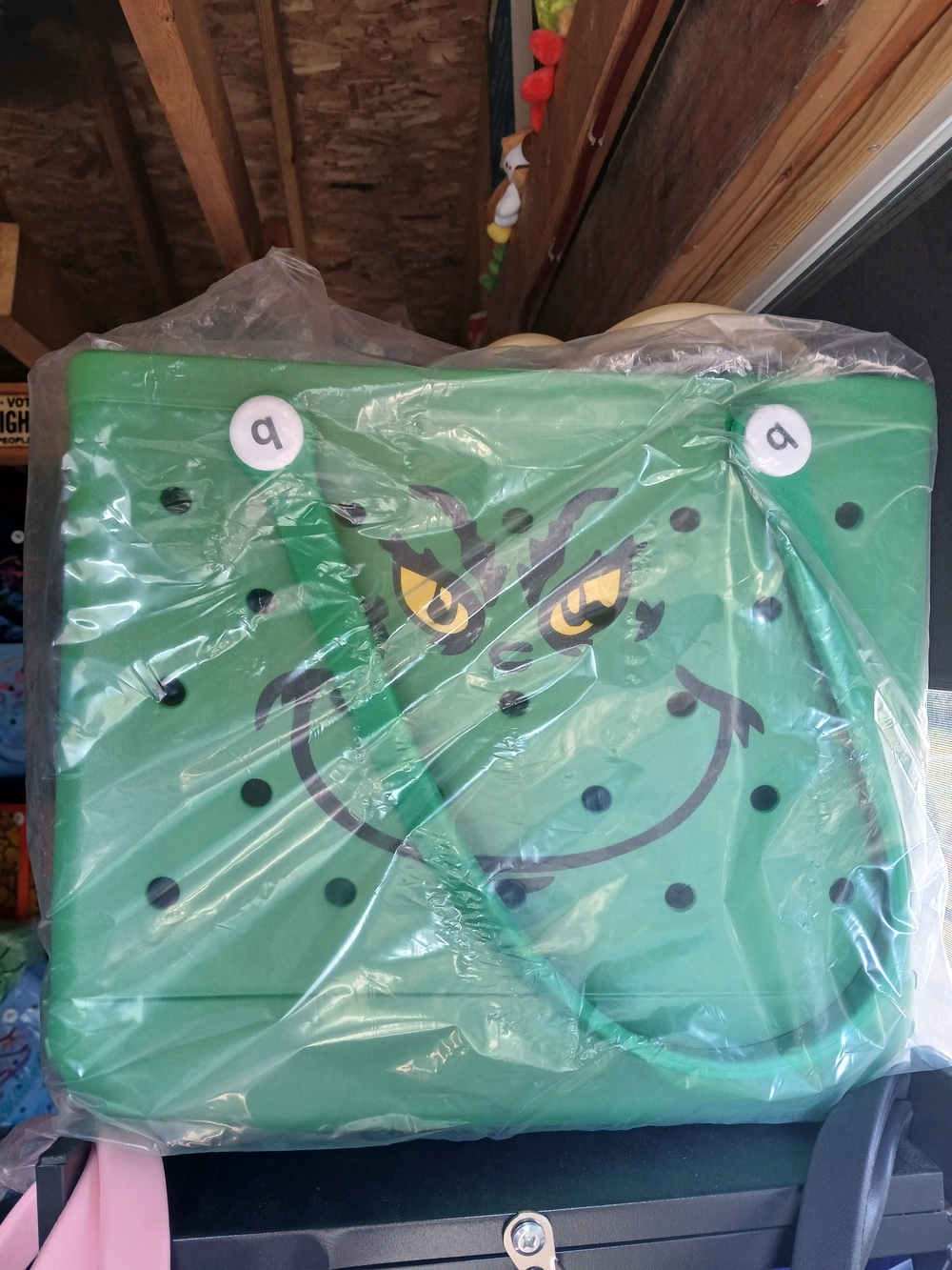 Green Grinch Medium Bogg Like Bag